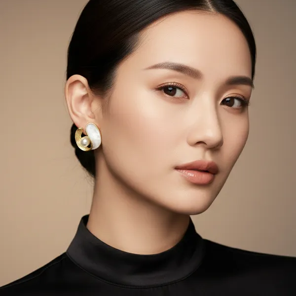 Gold_Moonlit_Wave_Studs_Earrings_For_Women